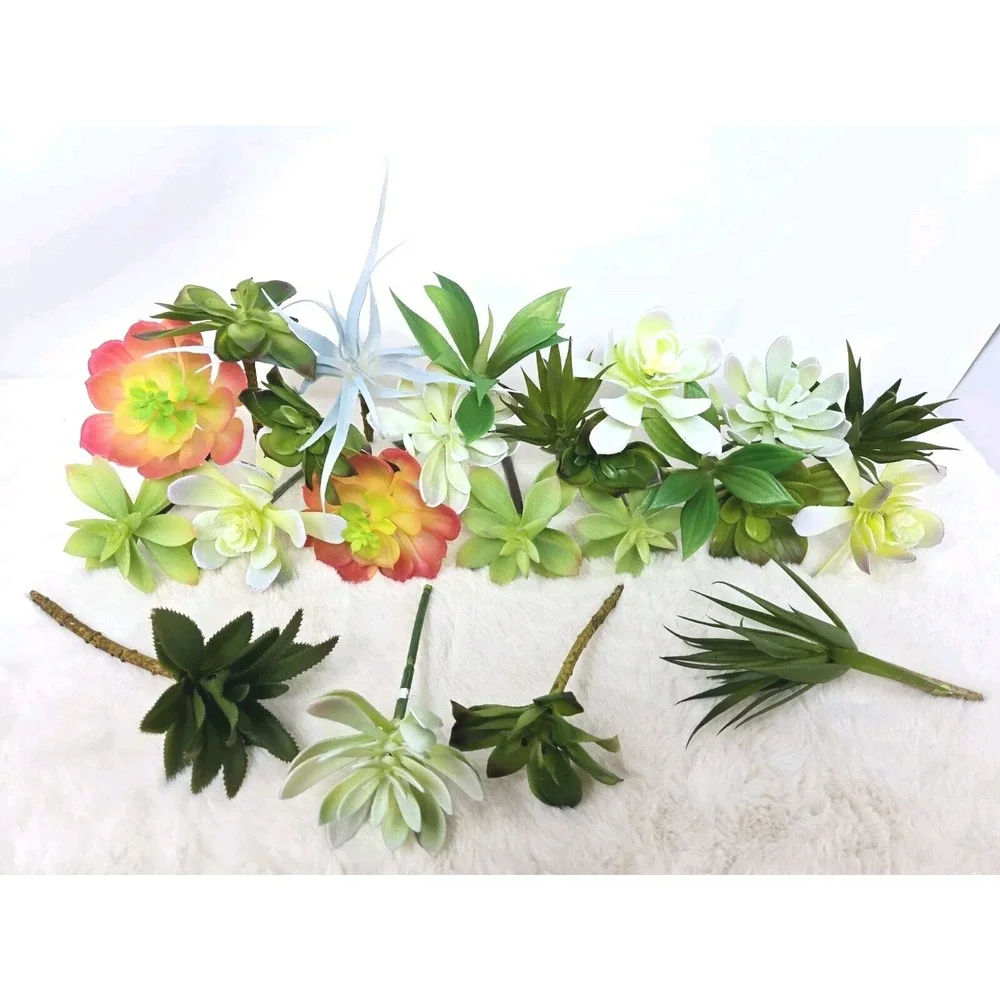 Succulents LOT Artificial Flowers-Brand New- Aquarium-Decor Fish‎ Tank